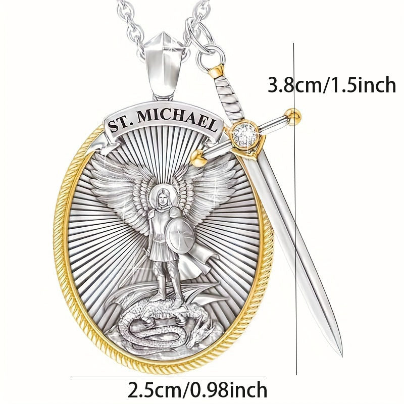 Jesus Keychain Shield Knight Vintage Pendant