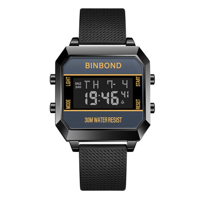 Stilvolle und vielseitige wasserdichte elektronische Herrenuhr für Studentensport