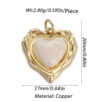 Colgante de amor rojo con gotas de aceite y microincrustaciones de circonita