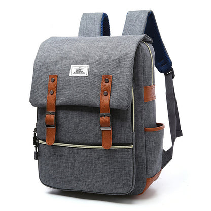 Vintage Männer Frauen Canvas Rucksäcke Schultaschen für Teenager Mädchen Laptop Rucksack mit USB-Lade Mode Reise 