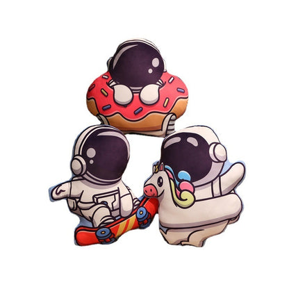 Almohada de peluche de la serie de simulación espacial, juguetes de astronauta, astronauta, cohete, nave espacial, muñeco de peluche, almohada para la siesta, regalos de cumpleaños para niños