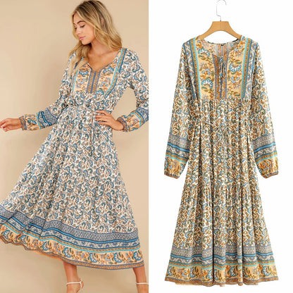 Vestidos florales con cordones
