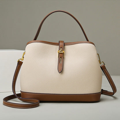Bolso de hombro con estampado de lichi