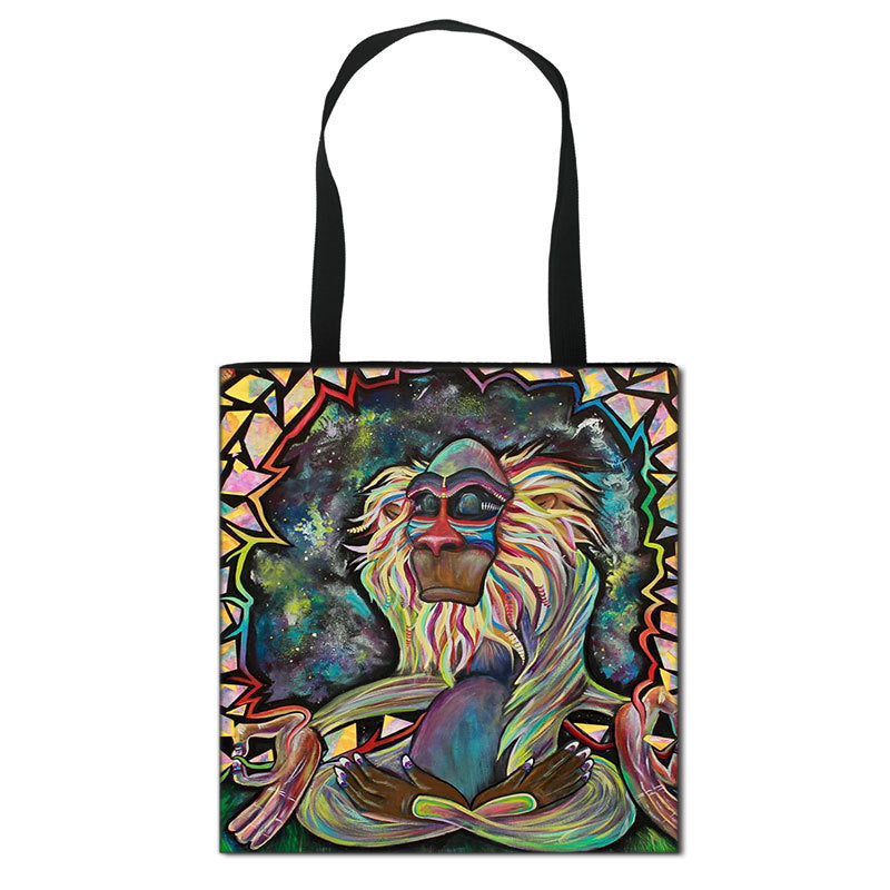 Datura printed women's shoulder bag portable shopping bag