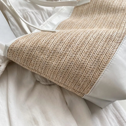 Coastal Charm Woven Tote - BAGMODA