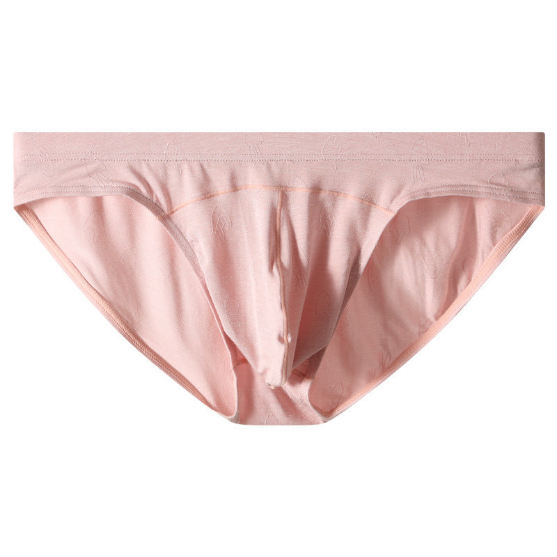 Briefs Modal Low Waist Jacquard Ice Silk Underwear