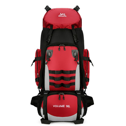 Mochila de viaje para exteriores de gran capacidad de 90 l para hombre, impermeable y duradera, con acolchado de algodón, ideal para el trabajo. 