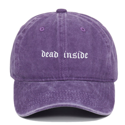 Dead Inside Bestickte Baseballkappe aus Baumwolle