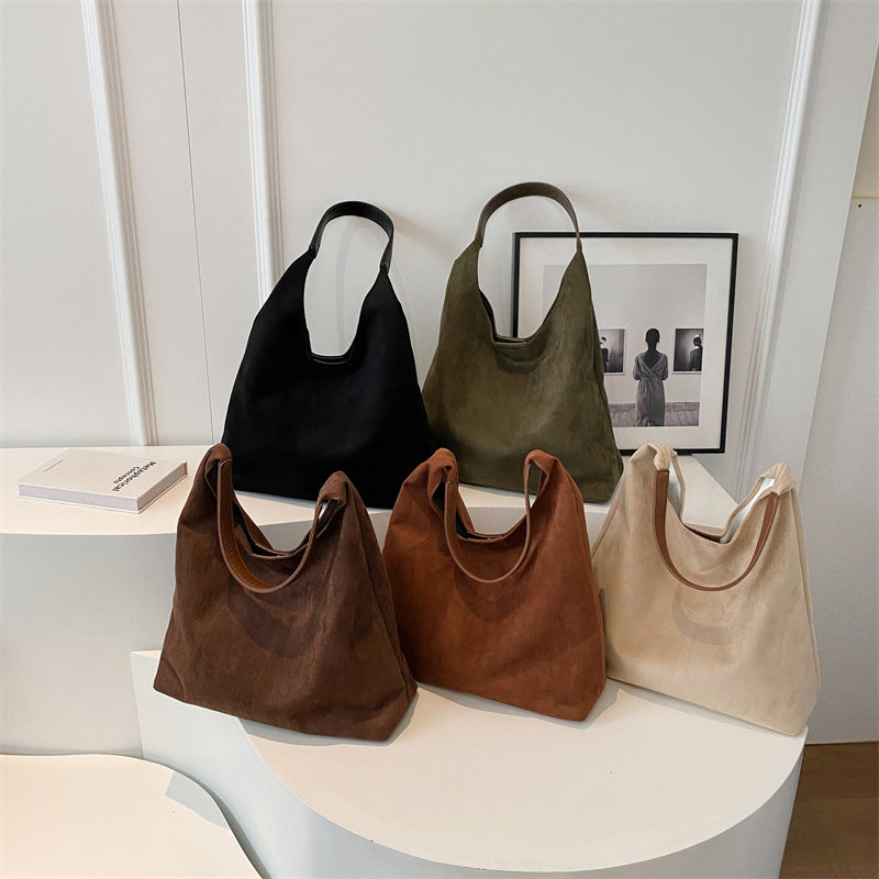 Retro Chic Suede Carryall