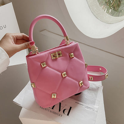 RivetGlow Vertical Bucket Bag - BAGMODA