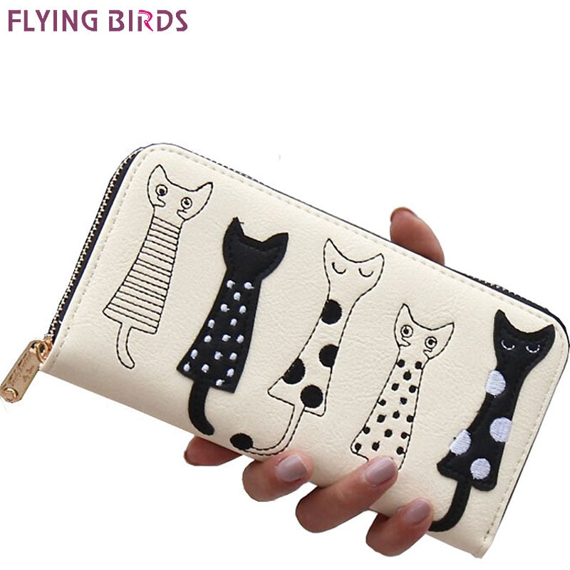 FLYING BIRDS leather wallet