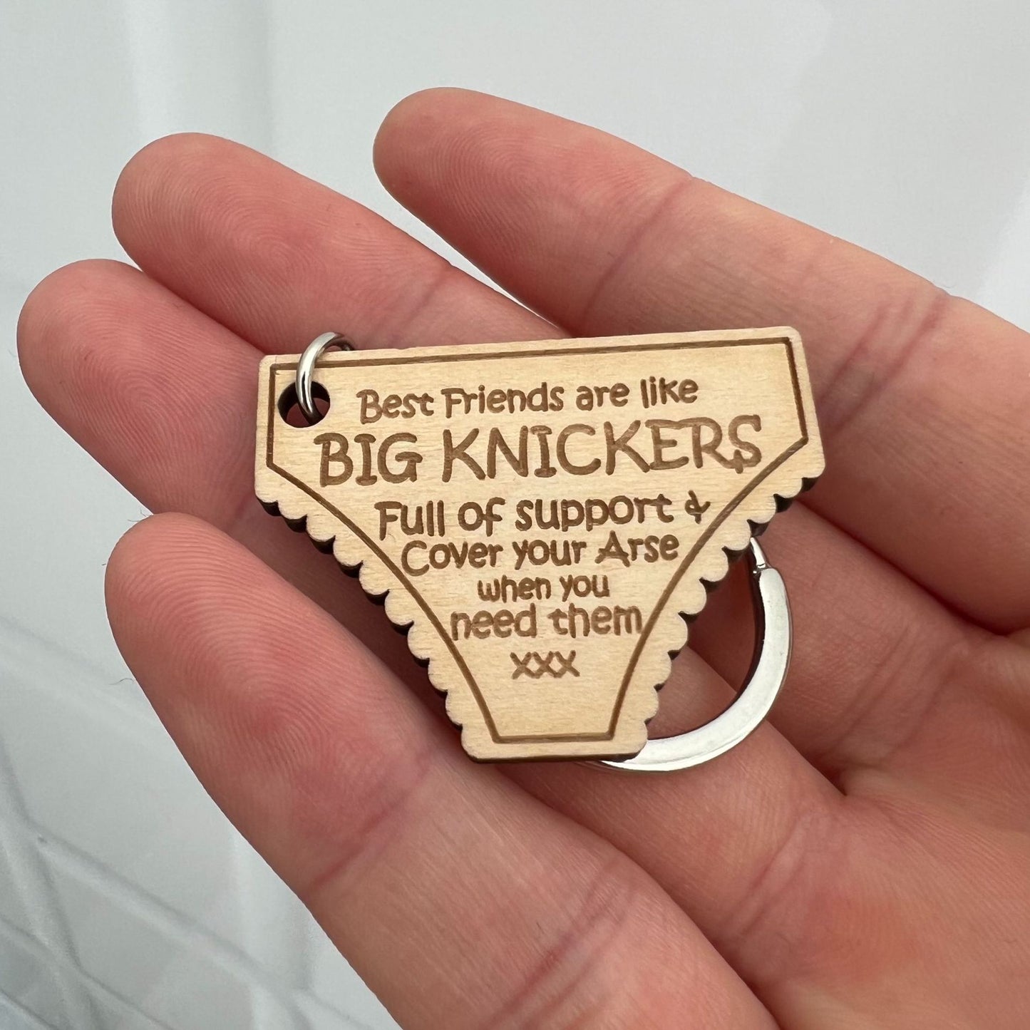 Big Panties Friendship Wooden Keychain