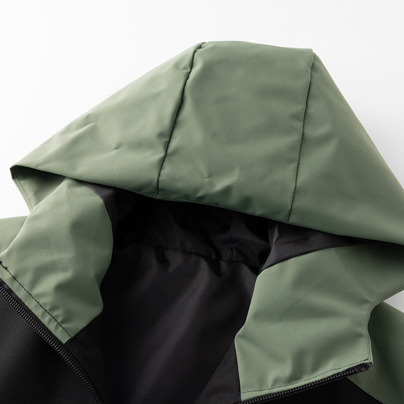 Outdoor Sports And Casual Loose All-matching Windproof Hood Workwear Tops Men's Jacket