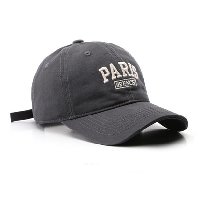 Gorra con visera bordada con letras lavadas personalizadas para viajes al aire libre