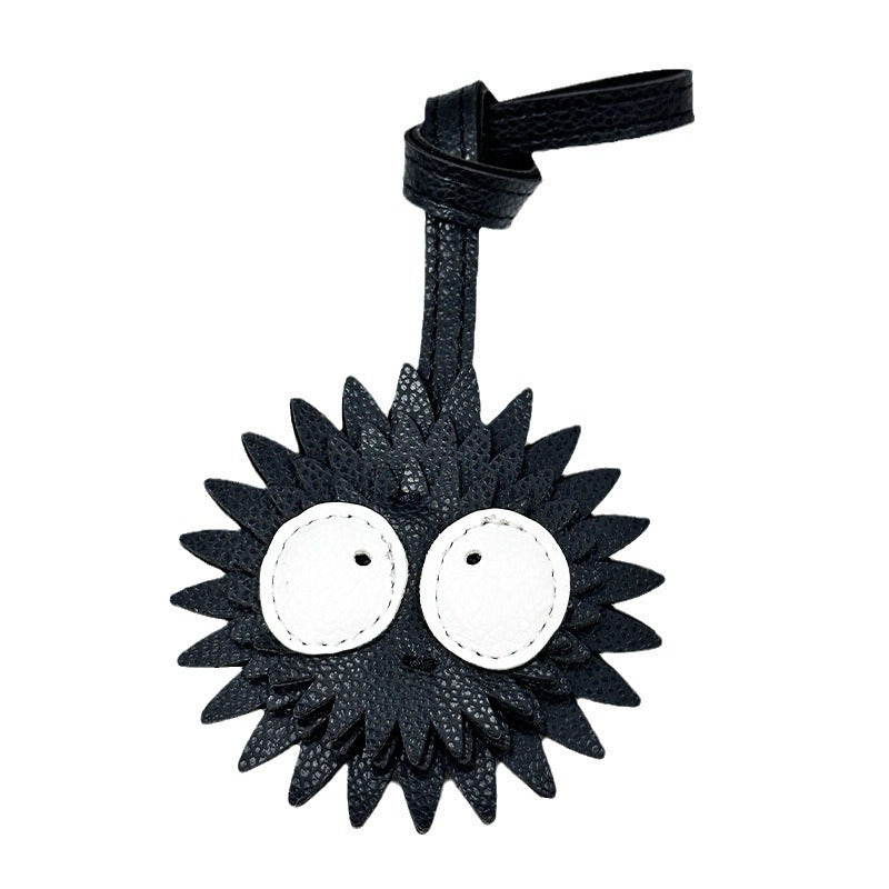 Black Briquette Pendant Funny Cute Rope Pendant Lanyard