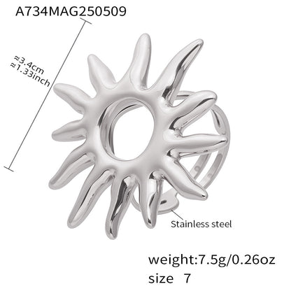 Goldener Sonnenring, personalisierte übertriebene Öffnung
