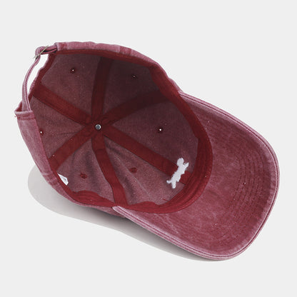 Sombrero para el sol vintage deslavado para mujer con ala curva y efecto desgastado