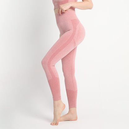 Nahtlose Punkte Pfirsich Hüfte Yoga Hosen Frauen