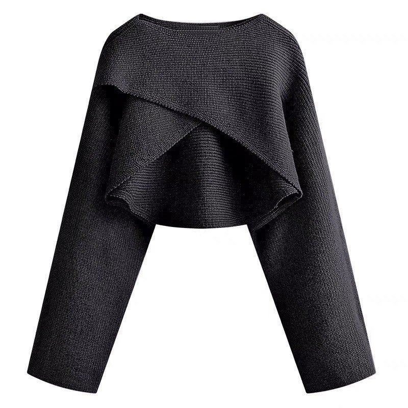 Women's Autumn Cross Long Sleeves Knitwear Inverness Sweater