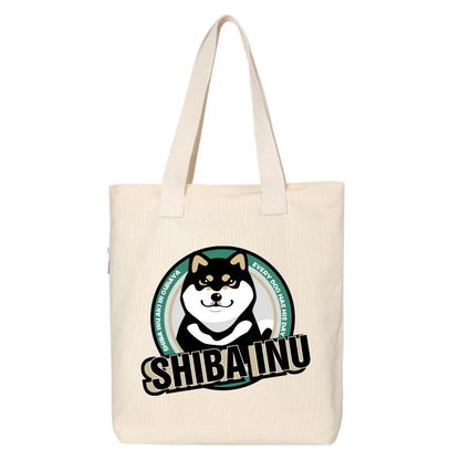 Shiba Inu Male And Female Shoulder Bag Canvas Large Capacity