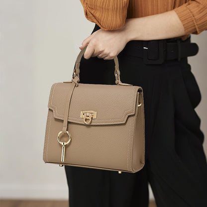 Vintage Litschi Muster Schloss Handtasche