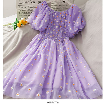 Damenkleider, Sommer, V-Ausschnitt, Blumendruck, Boho-Strandkleid