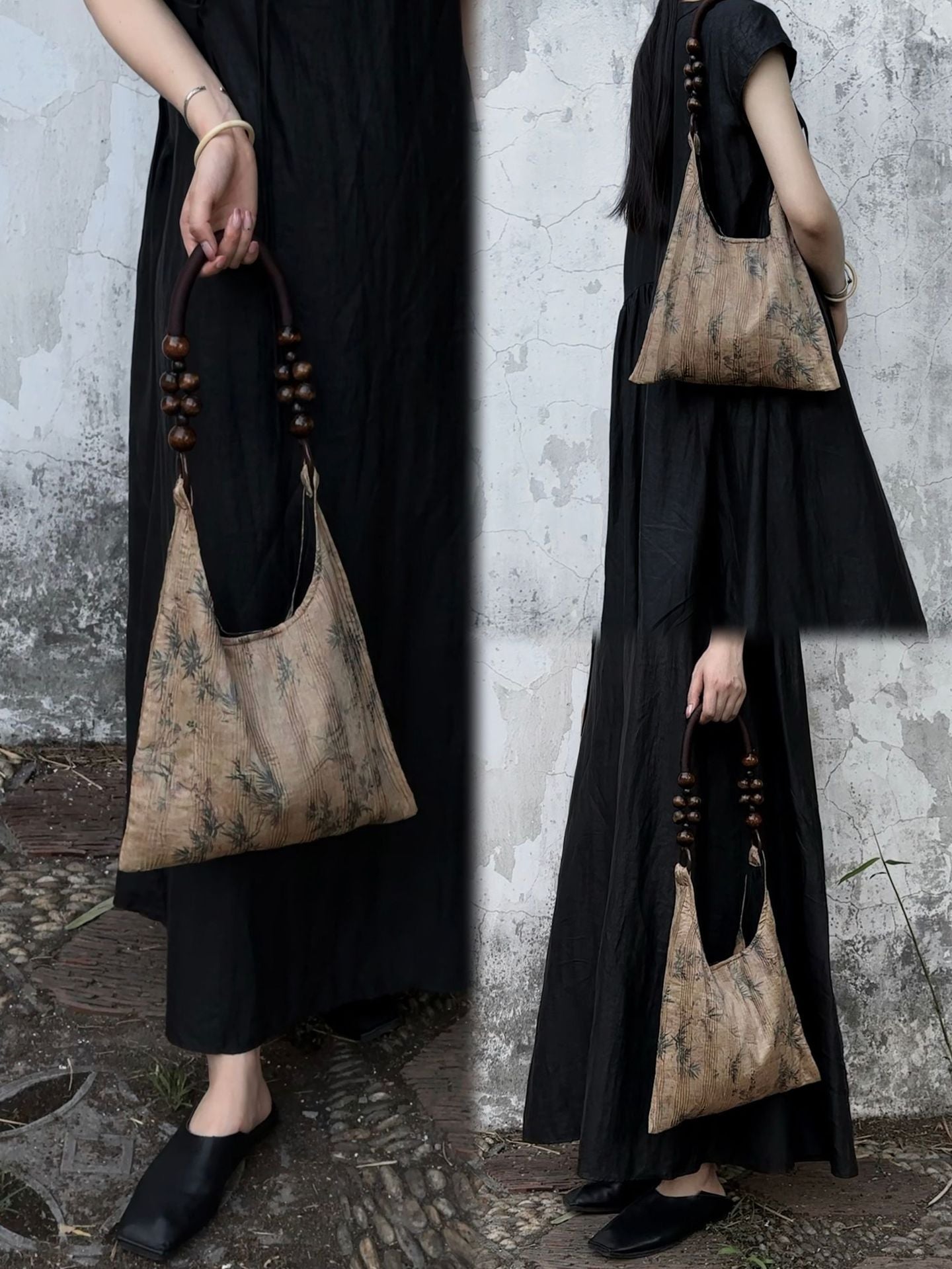 Bamboo Leaf Print Bag