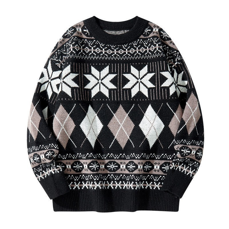 Men's Snowflake Pullover Japanese Style