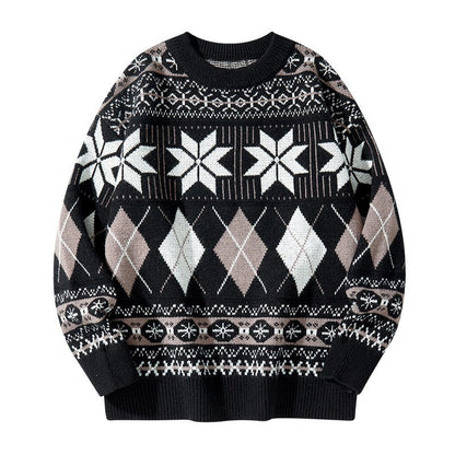 Men's Snowflake Pullover Japanese Style