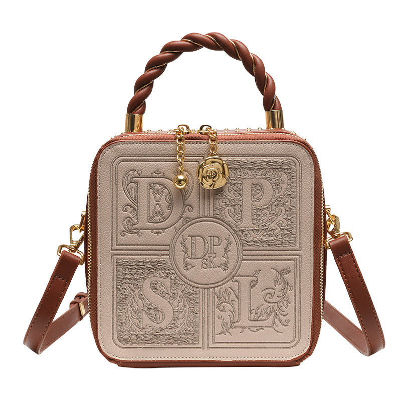 Bag Female Letter Portable Small Square Bag Single Shoulder Crossbody Bag