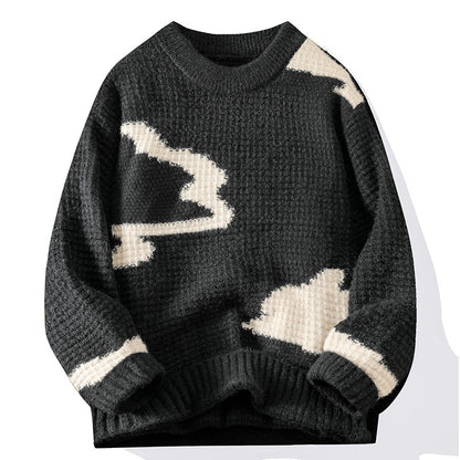 Suéter de punto cálido para hombre, para tiempo libre, con camiseta interior