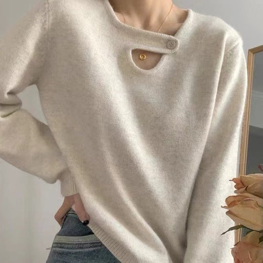 French Knitwear Thick Sweater Korean Retro Gentle Style