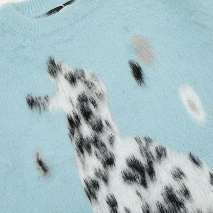 Animal Cat Jacquard Casual Sweater Men's FallWinter