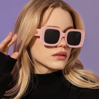 Neu Retro Quadrat Große Rahmen Sonnenbrille Männer Und Frauen