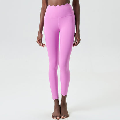 Small Wave Yoga Pants Plus Size Lycra Milk Leather Tight Trousers For Women