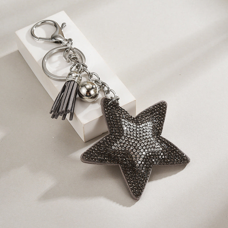 Pentagram Tassel Keychain Pendant European And American Style