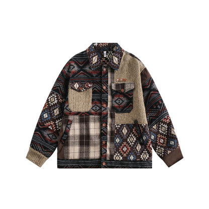 Chaqueta informal holgada con cuello polo para pareja