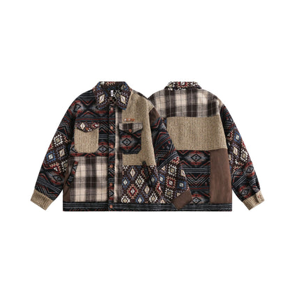 Chaqueta informal holgada con cuello polo para pareja