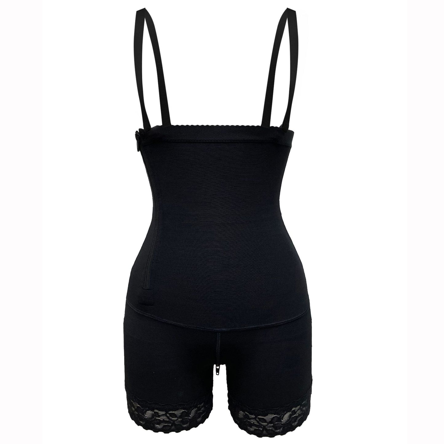 Schwarze einteilige Shapewear zur Bauch- und Hüftstraffung für Damen
