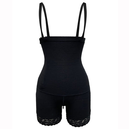 Schwarze einteilige Shapewear zur Bauch- und Hüftstraffung für Damen