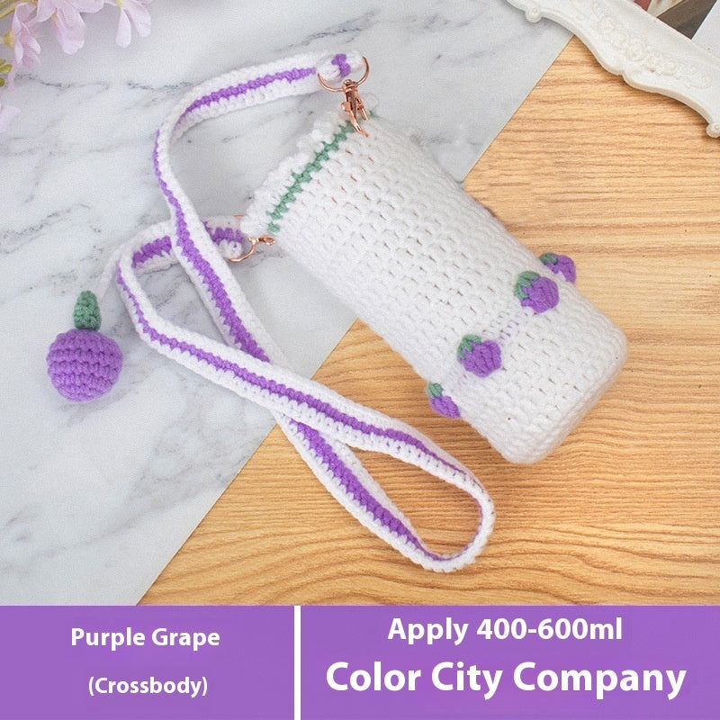 Cup Cover Crossbody Long Strap Vacuum Cup Glass Universal