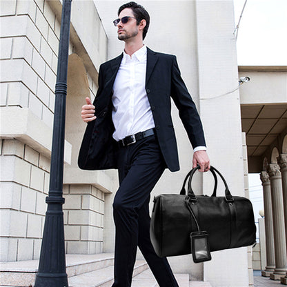 Bolsa de viaje de cuero auténtico para hombre