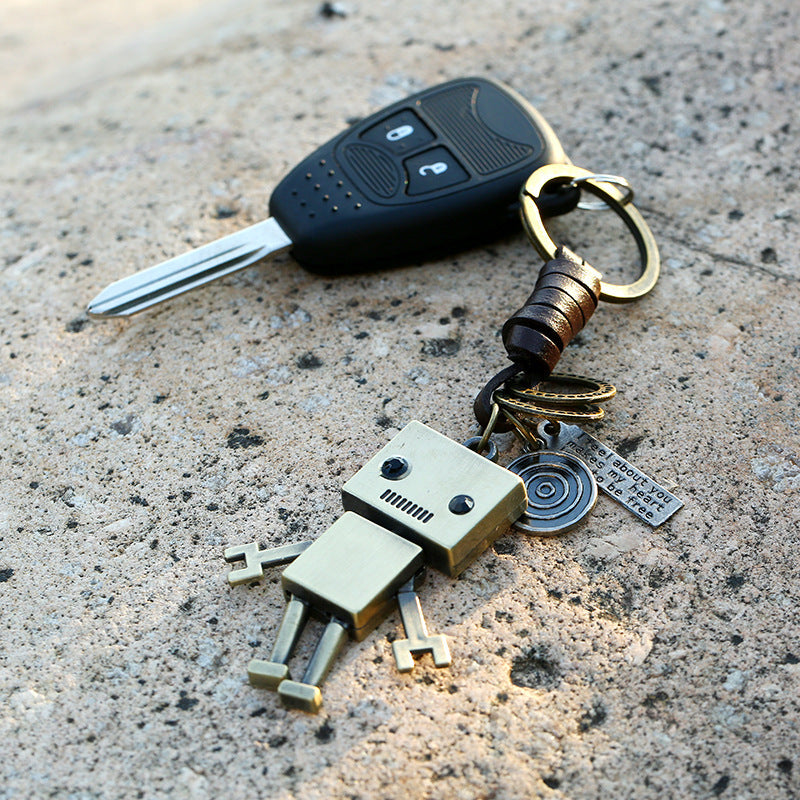 Bag pendant creative robot key chain