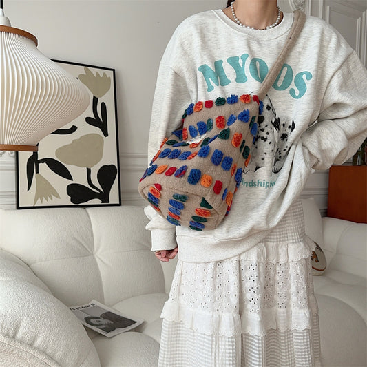 Plush Bucket Portable Shoulder Bag