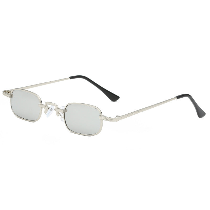 Square small frame men and women sunglasses
