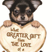 Love Dog Acrylic Key Ring Pendant