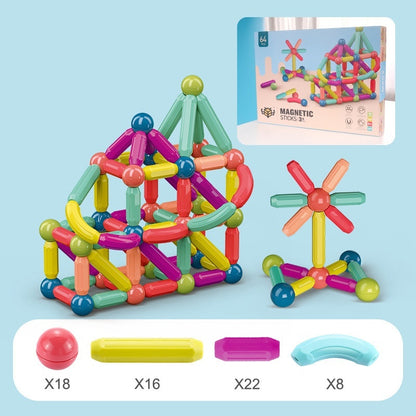 Große Größe DIY Magnetische Bau Set Frühen Lernen Konstruktor Vielzahl Magnetische Stange Bausteine ​​Für Kinder Spielzeug Geschenk