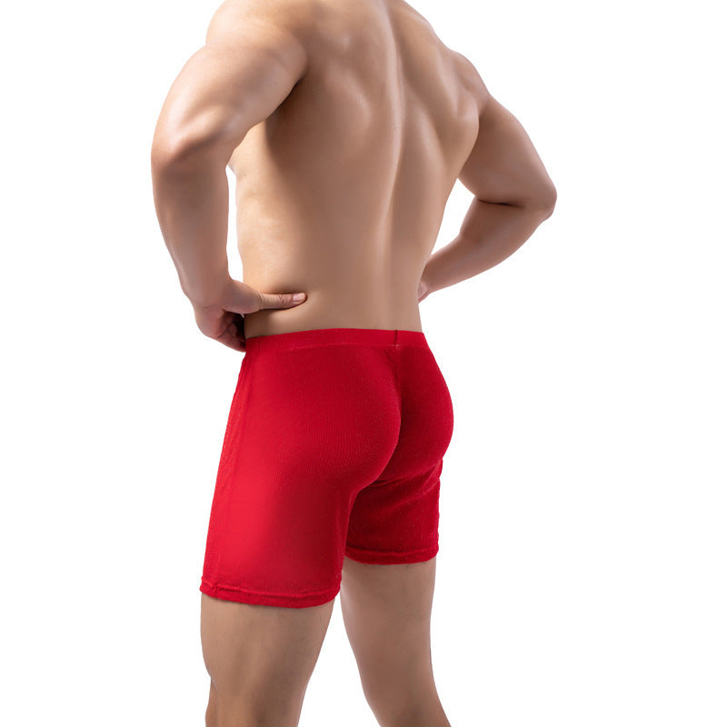 New Men's Leggings Solid Color Fully Transparent Underwear