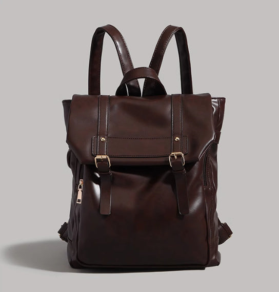 Leather Large Capacity Computer Backpack