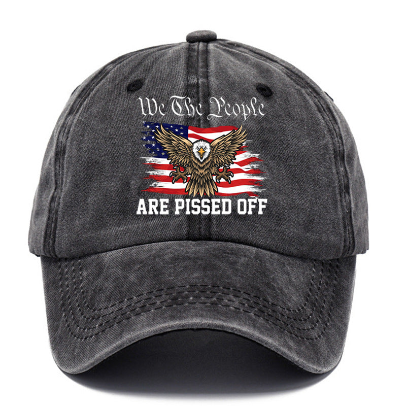 Washed Cotton Printed Old Dad Hat Men's Retro